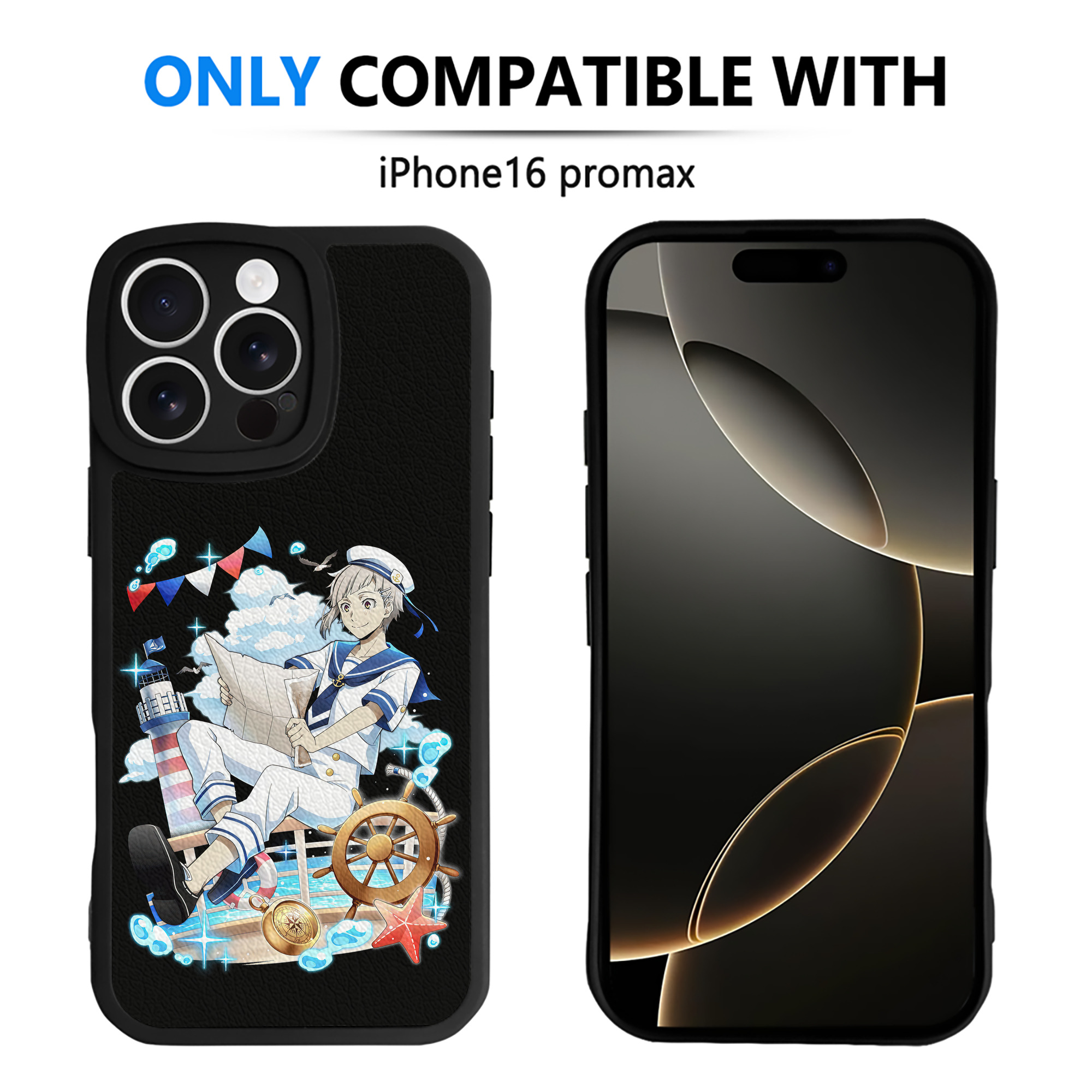 （画像用） 文豪ストレイドッグス Bungo Stray Dogs 【iPhone 16シリーズ対応】シリコンスマホケース（レザー調） 材質：シリコン